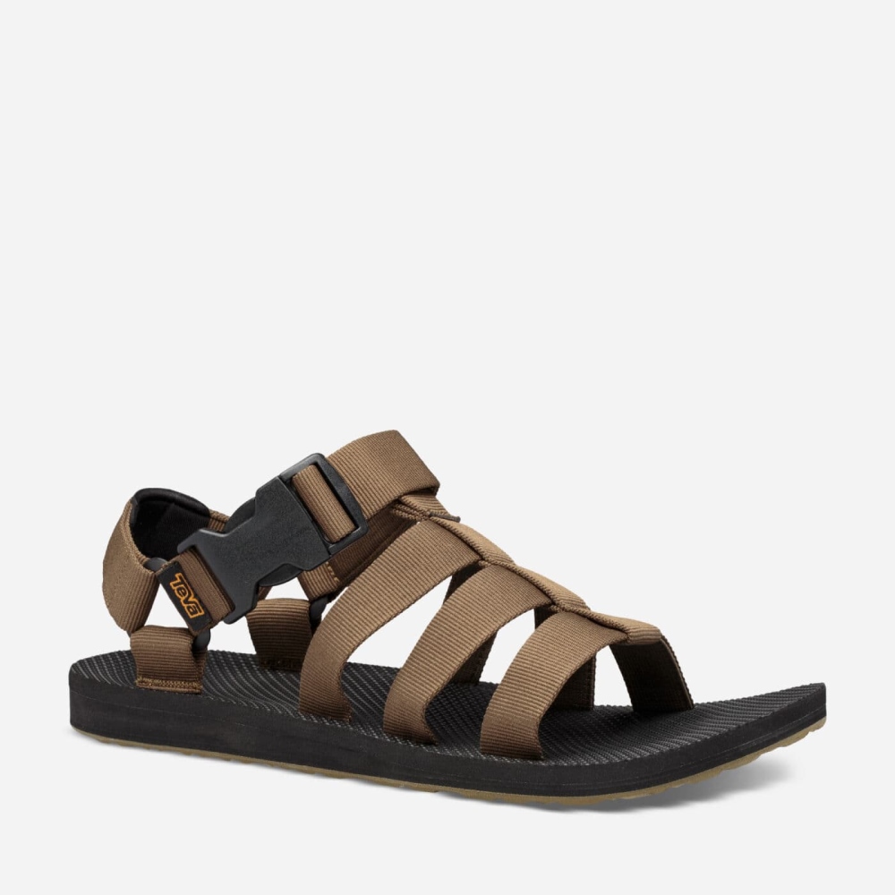 Teva Original Dorado - Men's Teva Hiking Sandals - Dark Olive | India (VDCP02781)